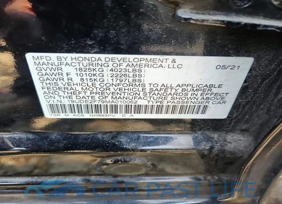 19UDE2F79MA010062# 12