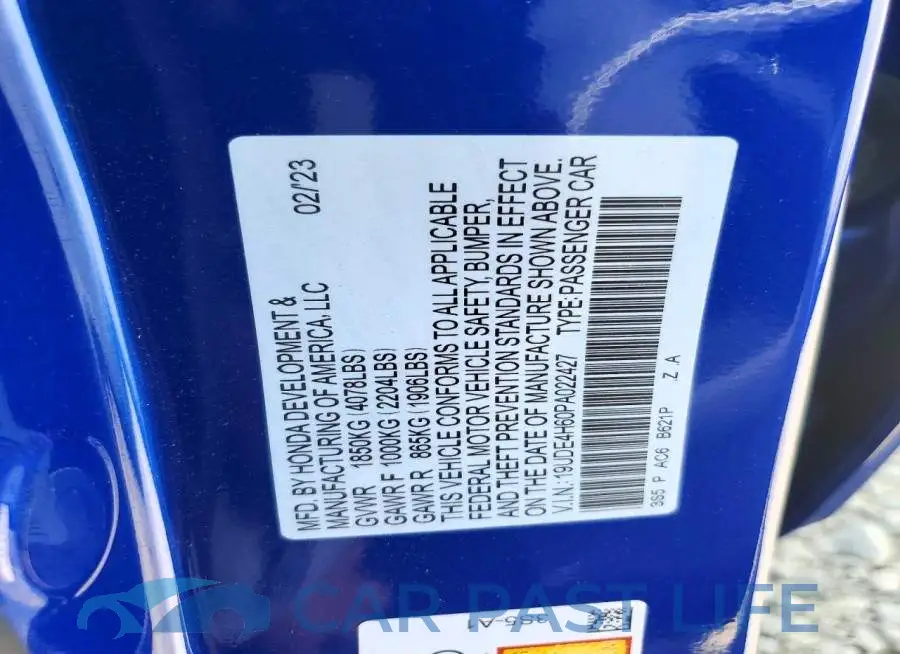 19UDE4H60PA022427# 13