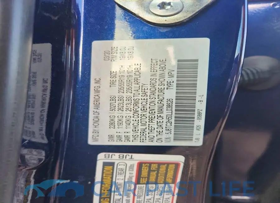 5J8TC2H50LL038526# 13