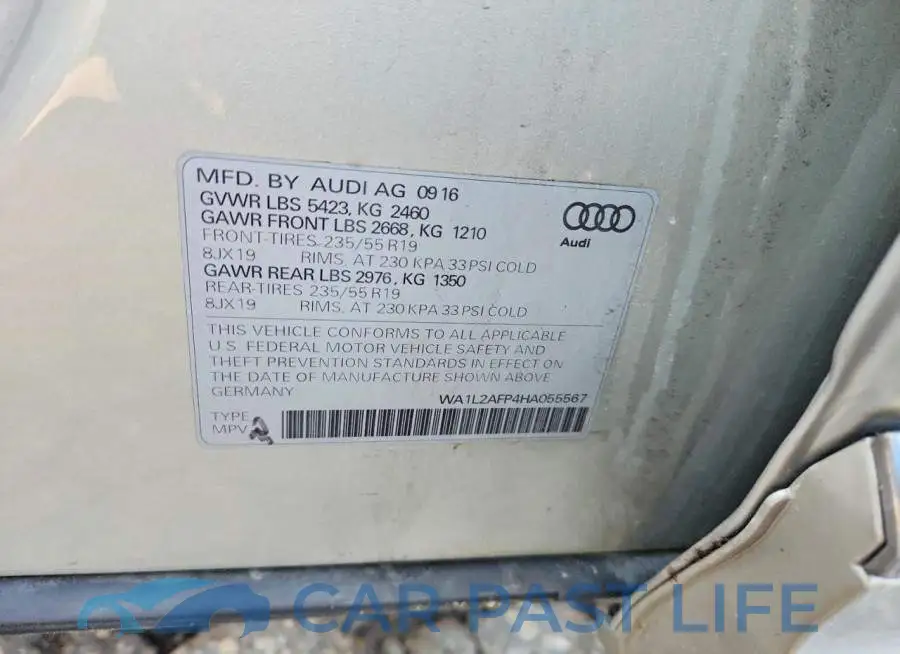 WA1L2AFP4HA055567# 13