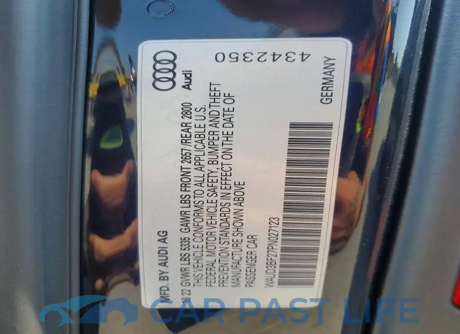 WAUD3BF27PN027123# 12