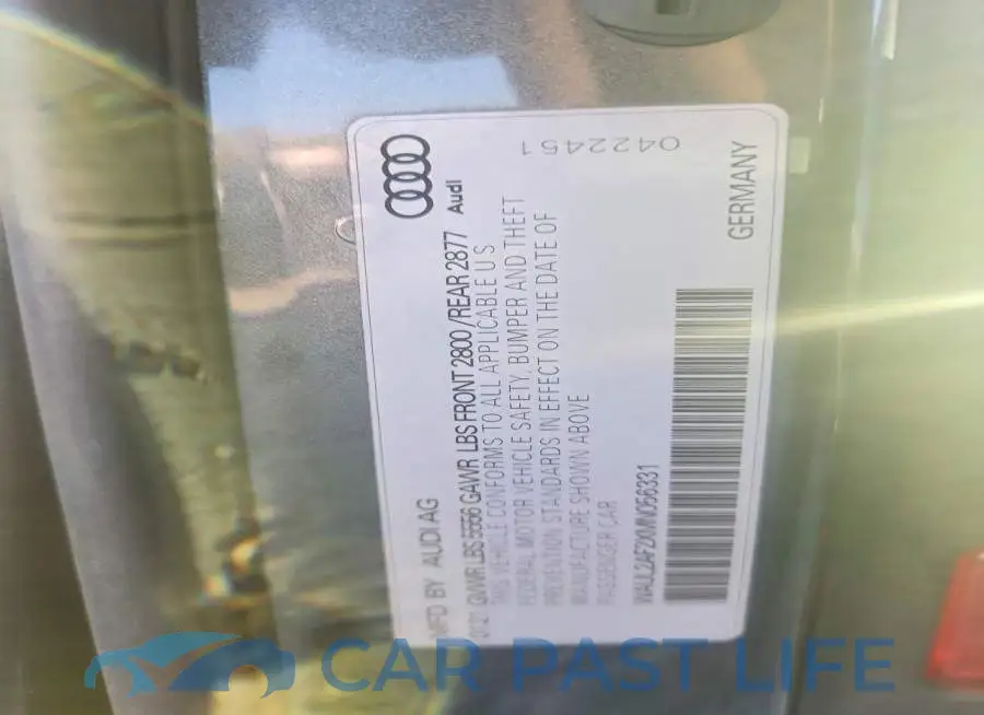 WAUL2AF2XMN056331# 12