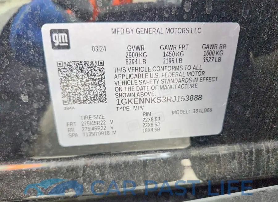 1GKENNKS3RJ153888# 13