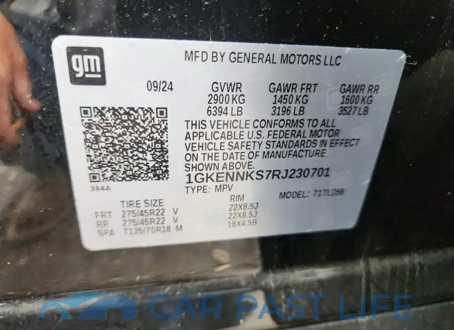 1GKENNKS7RJ230701# 13