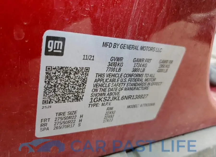 1GKS2JKL6NR138827# 13