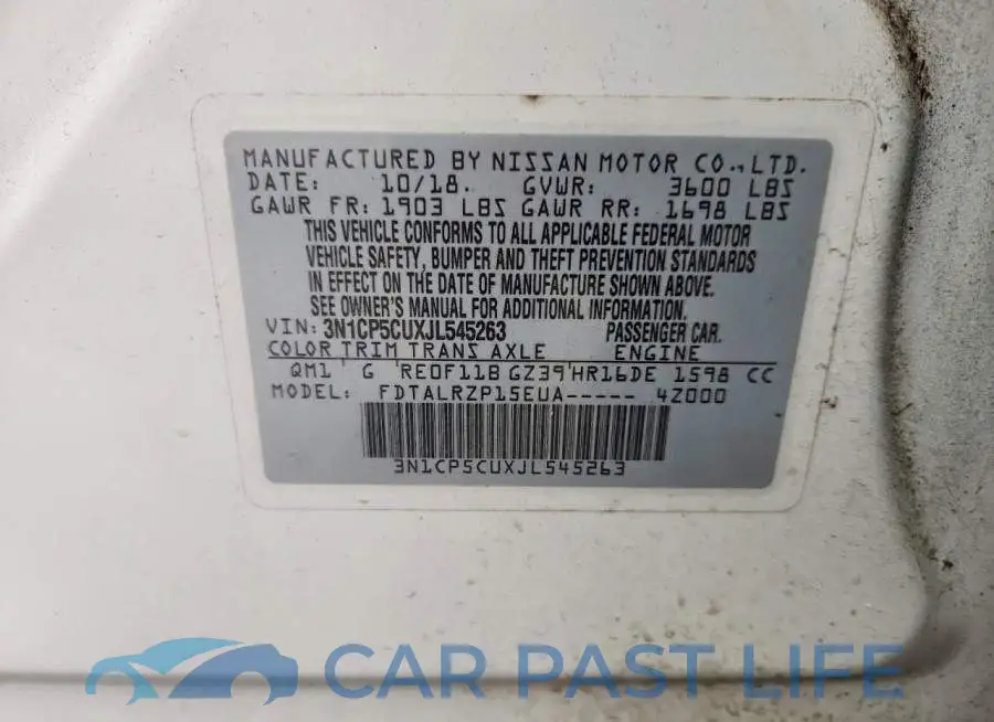 3N1CP5CUXJL545263# 14
