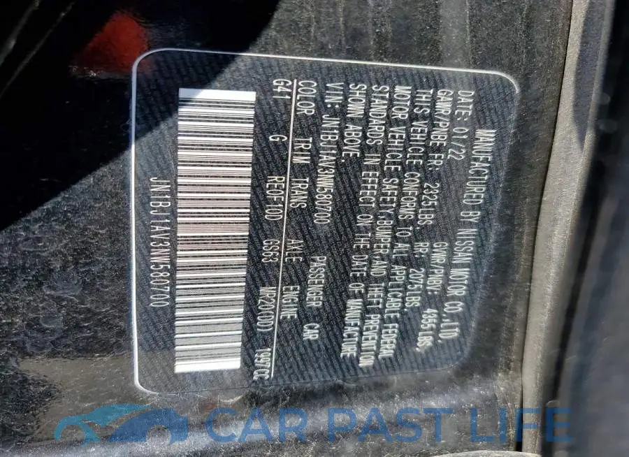 JN1BJ1AV3NW580700# 12