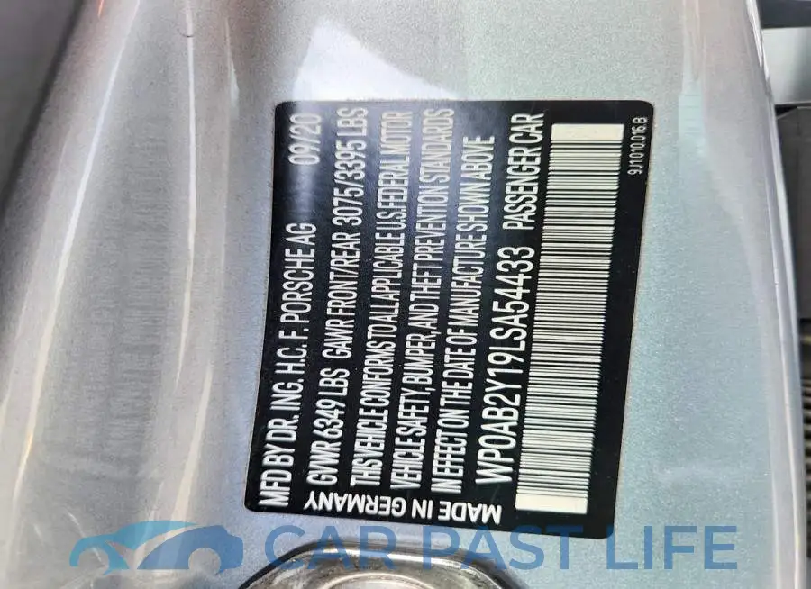 WP0AB2Y19LSA54433# 13