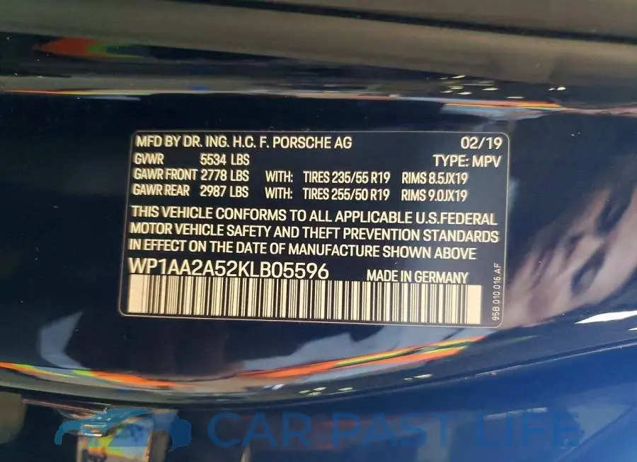 WP1AA2A52KLB05596# 13