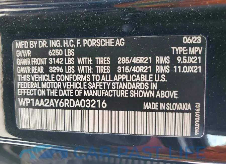 WP1AA2AY6RDA03216# 12