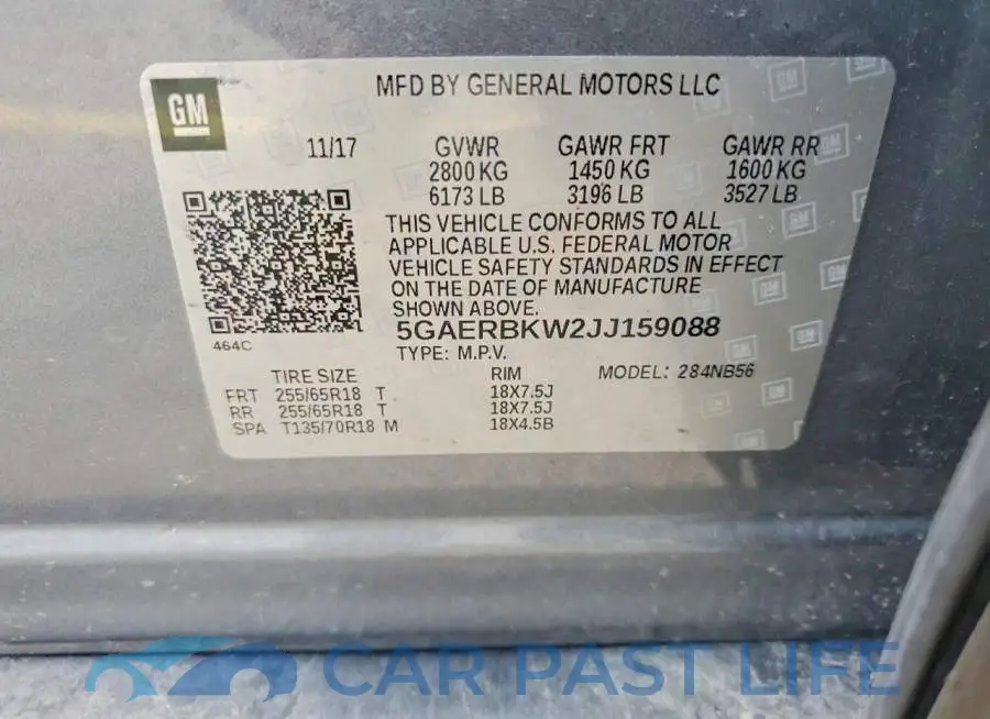 5GAERBKW2JJ159088# 13