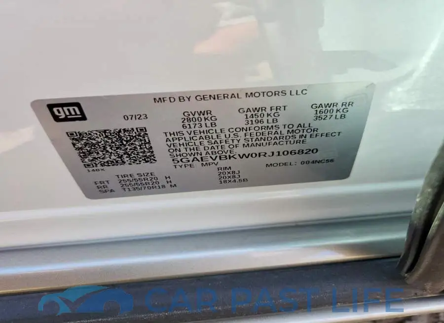 5GAEVBKW0RJ106820# 14