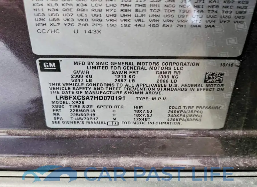 LRBFXCSA7HD070191# 13