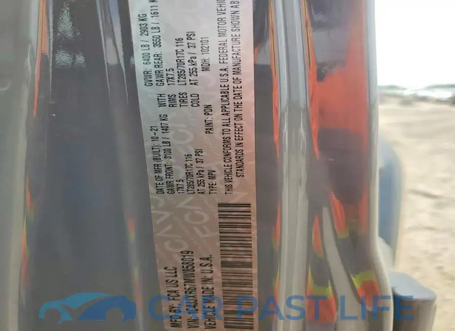 1C4JJXR67MW858019# 12