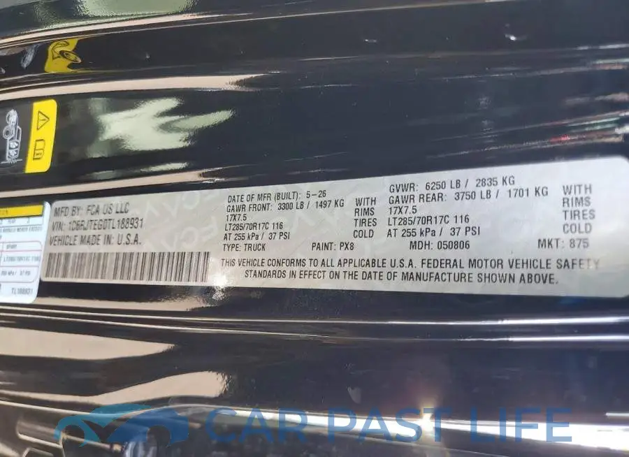 1C6RJTEG0TL188931# 13