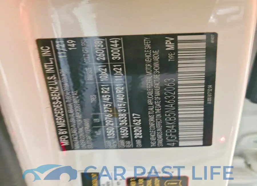 4JGFB4KB5NA632063# 13