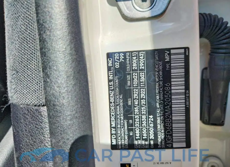 4JGFD6BB2MA205086# 12