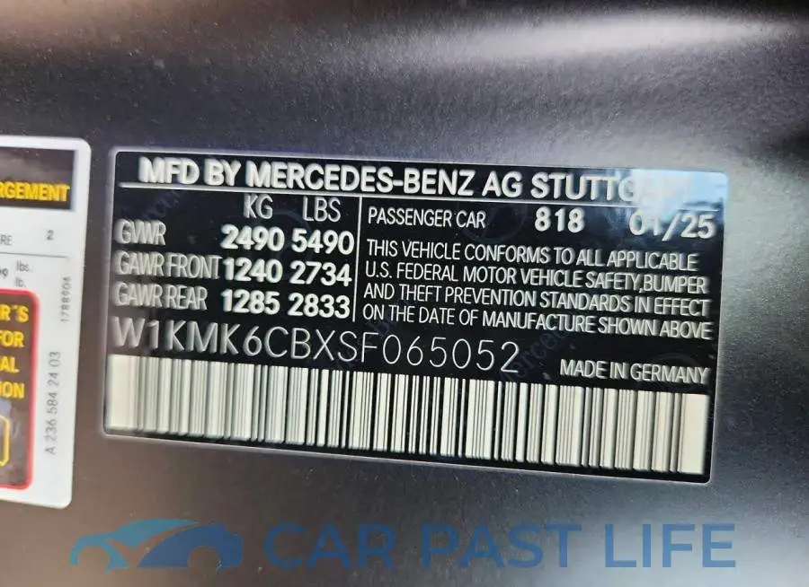 W1KMK6CBXSF065052# 12