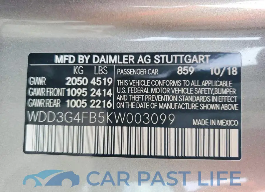 WDD3G4FB5KW003099# 12