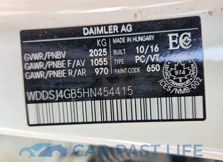 WDDSJ4GB5HN454415# 13