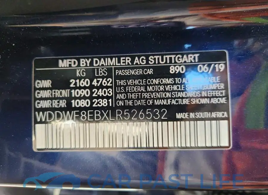 WDDWF8EBXLR526532# 12