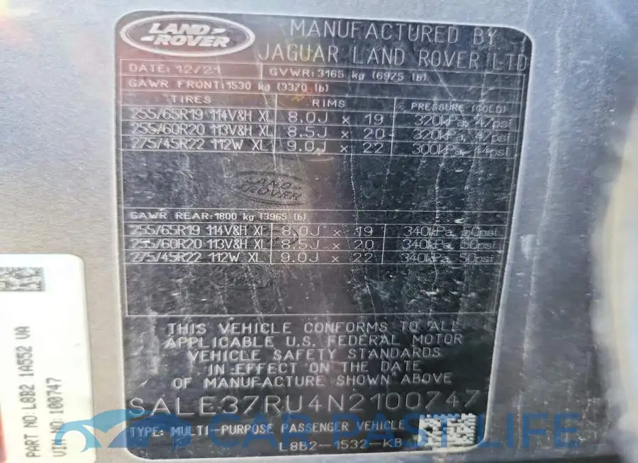 SALE37RU4N2100747# 13
