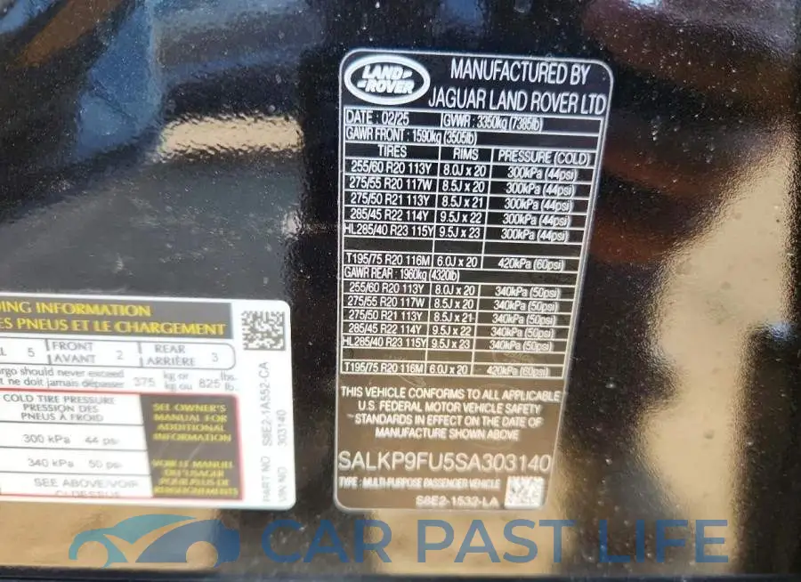 SALKP9FU5SA303140# 12