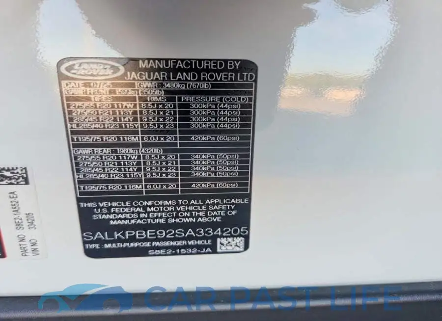 SALKPBE92SA334205# 13