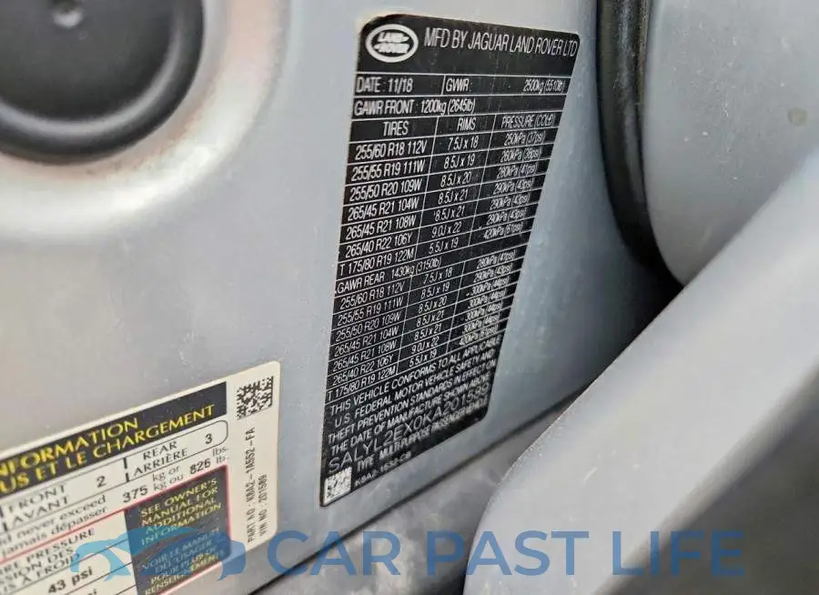 SALYL2EX0KA201589# 14