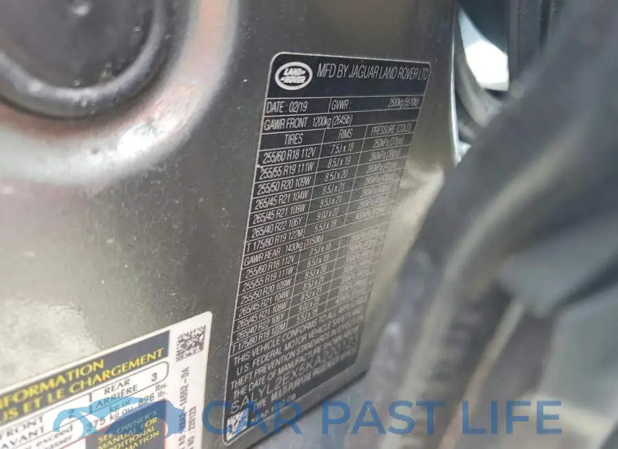 SALYL2EX5KA220123# 13