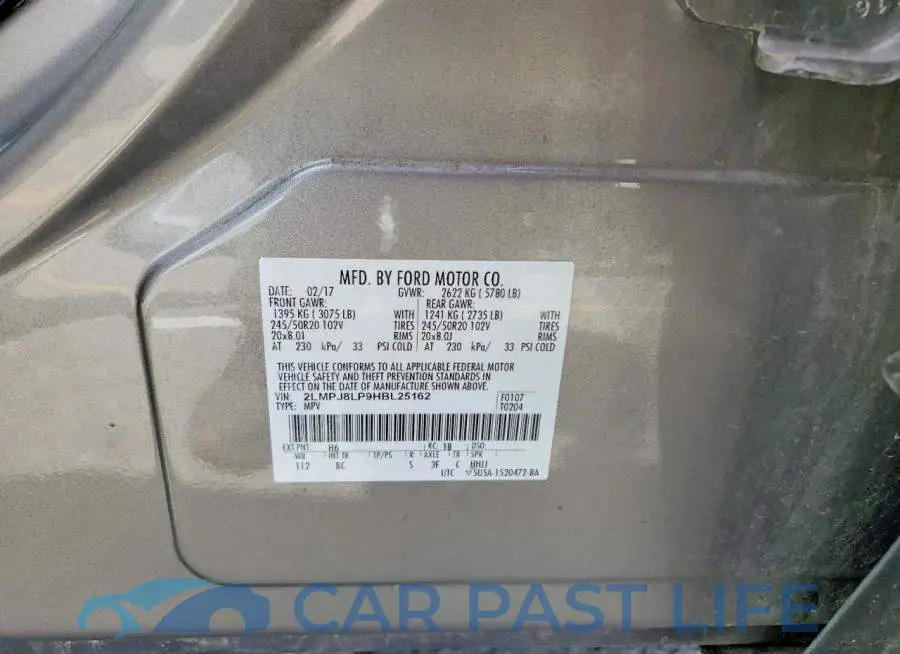 2LMPJ8LP9HBL25162# 13