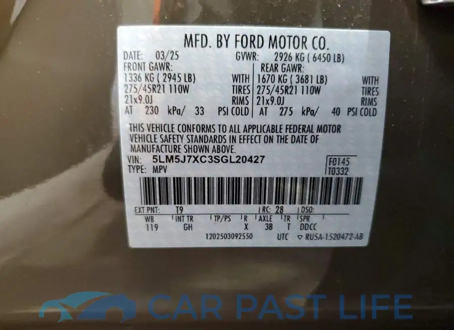 5LM5J7XC3SGL20427# 14