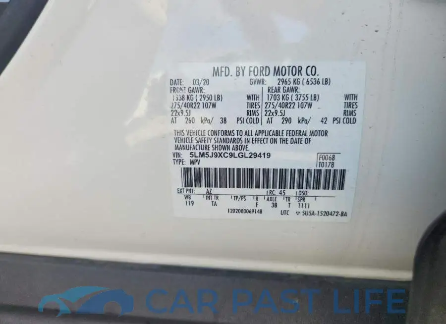 5LM5J9XC9LGL29419# 13