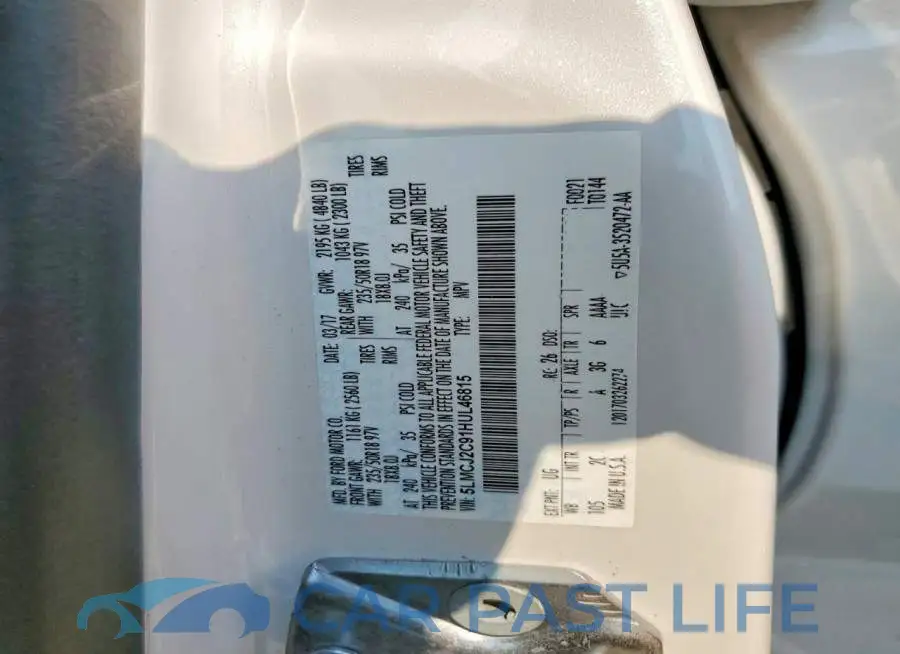 5LMCJ2C91HUL46815# 13
