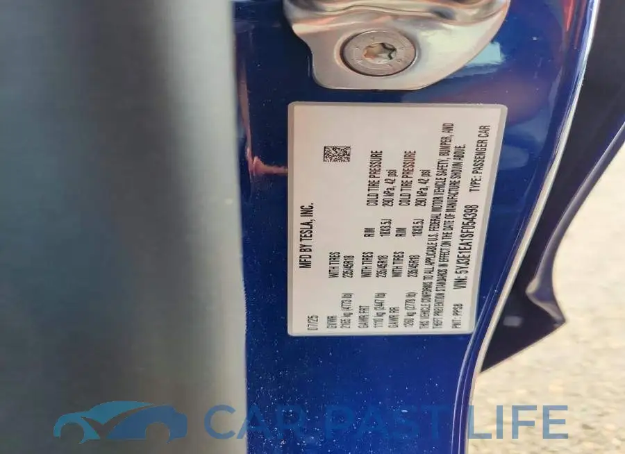 5YJ3E1EA1SF054398# 13