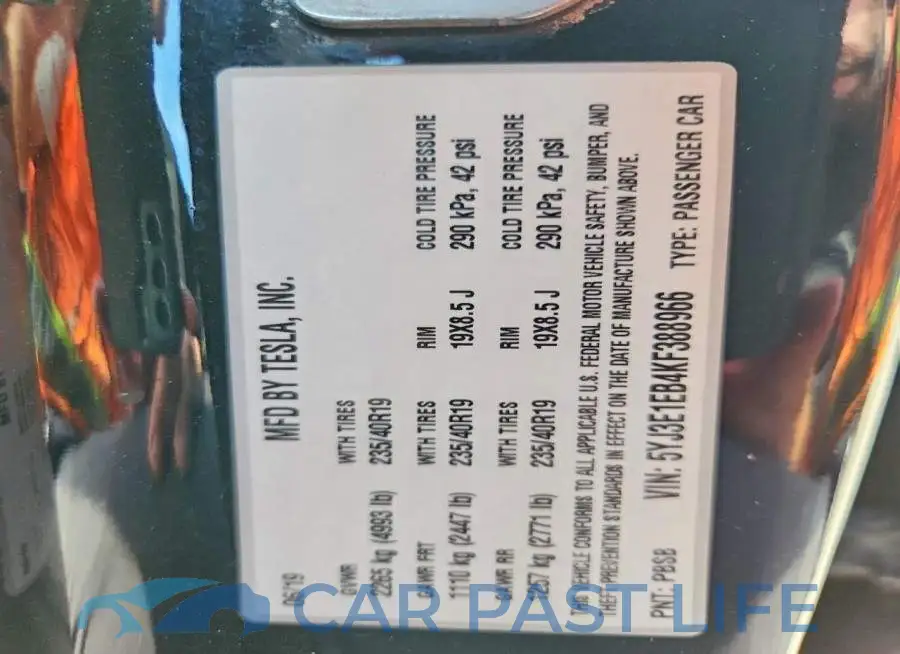 5YJ3E1EB4KF388966# 12