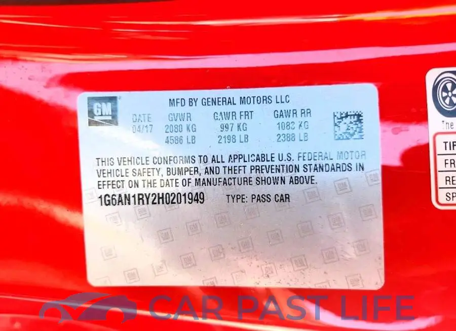 1G6AN1RY2H0201949# 12