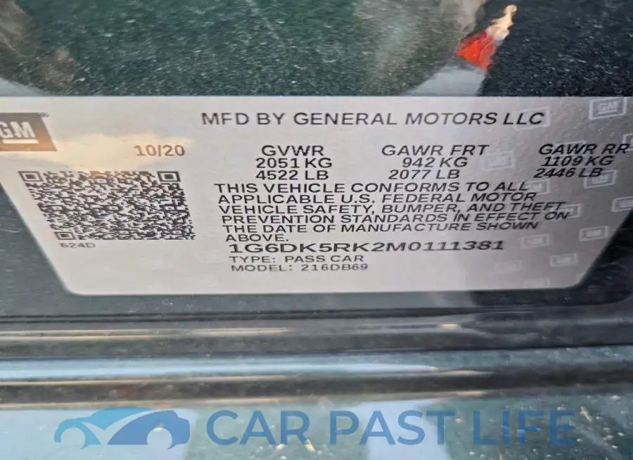 1G6DK5RK2M0111381# 13