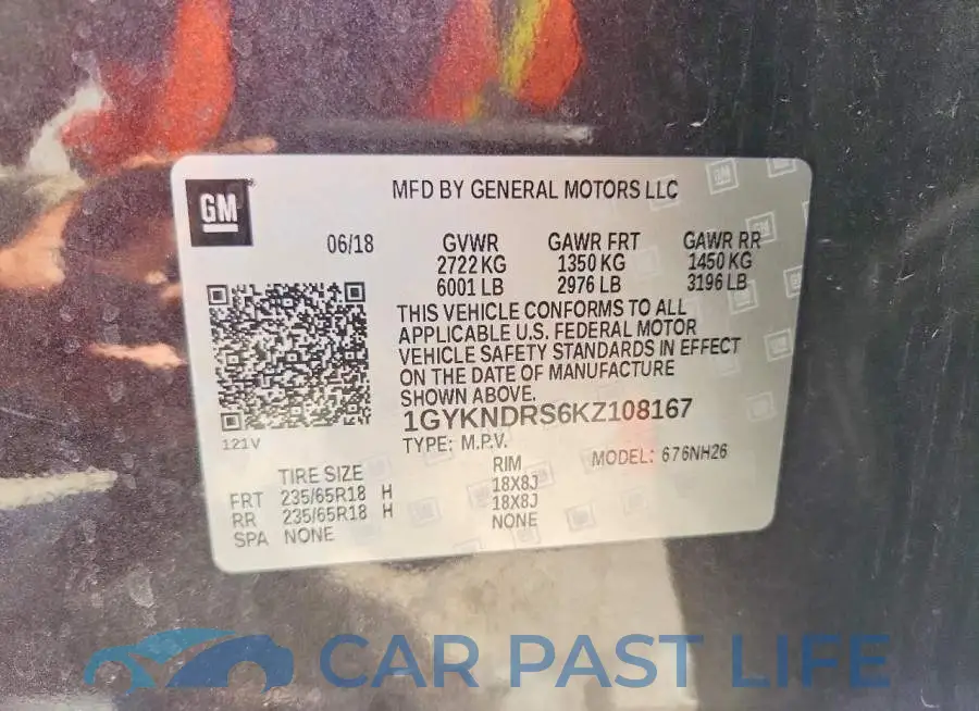 1GYKNDRS6KZ108167# 13