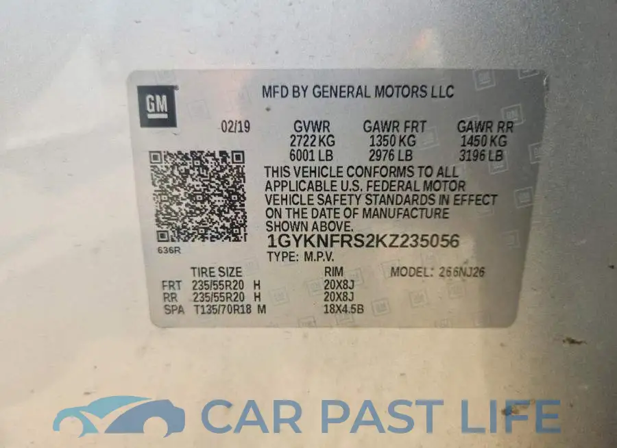 1GYKNFRS2KZ235056# 12