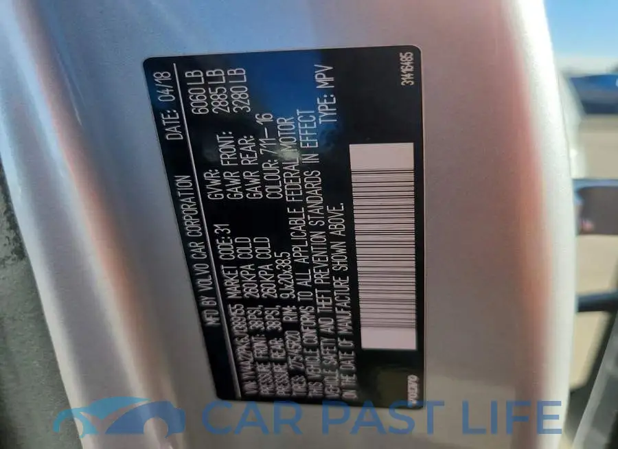 YV4A22PK6J1389155# 12