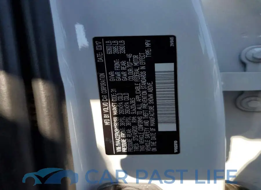 YV4A22PK8H1180199# 13