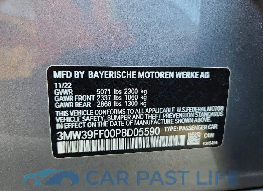 3MW39FF00P8D05590# 12