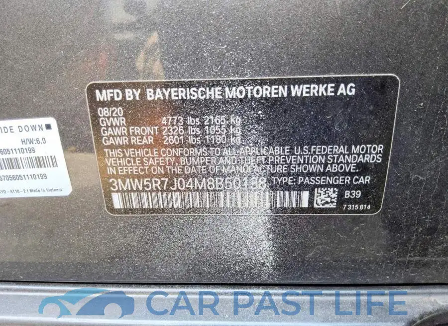 3MW5R7J04M8B50138# 12