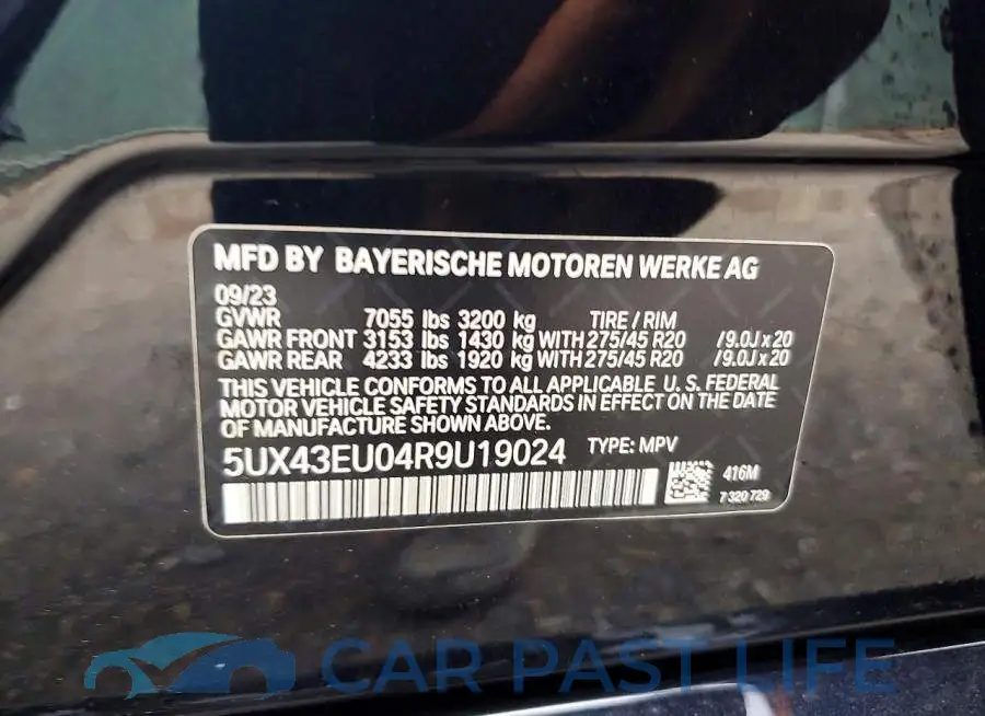 5UX43EU04R9U19024# 12