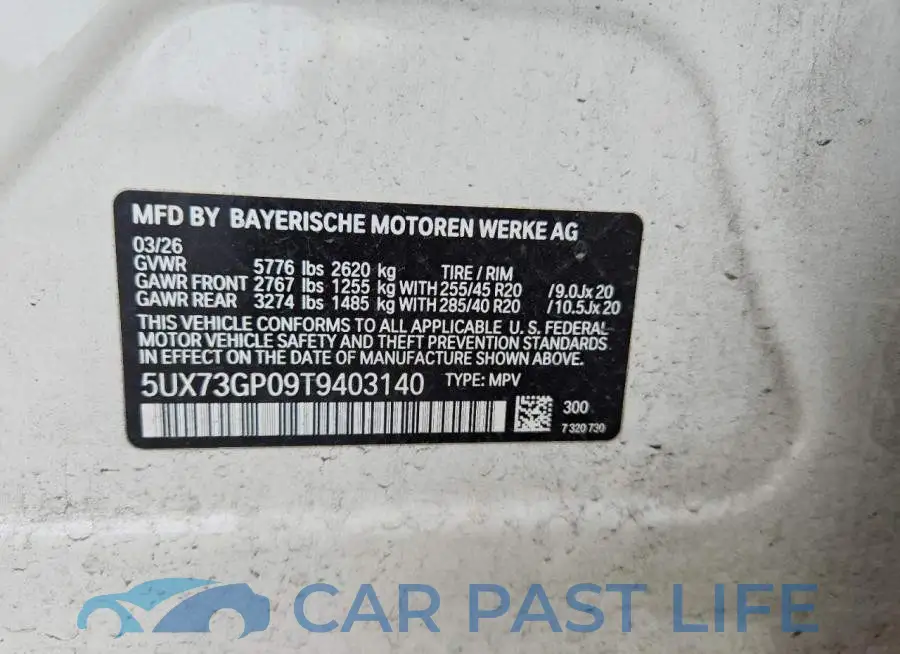 5UX73GP09T9403140# 14
