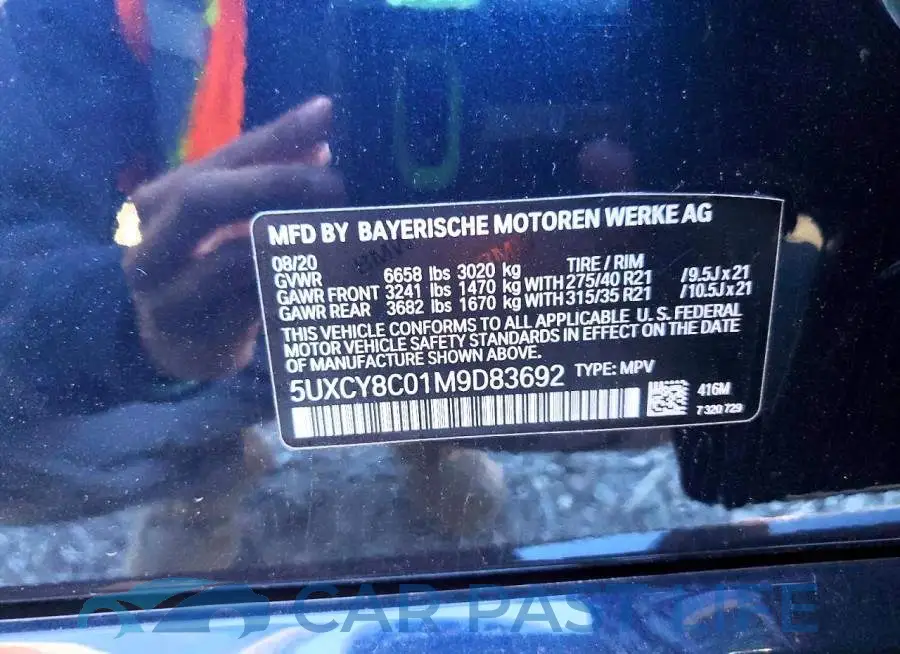 5UXCY8C01M9D83692# 13