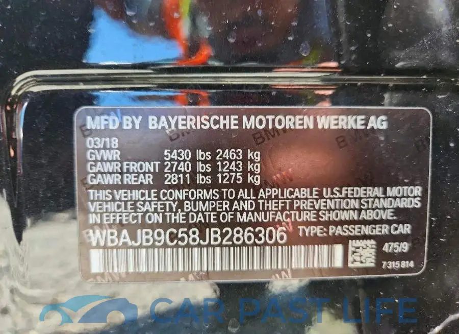 WBAJB9C58JB286306# 13
