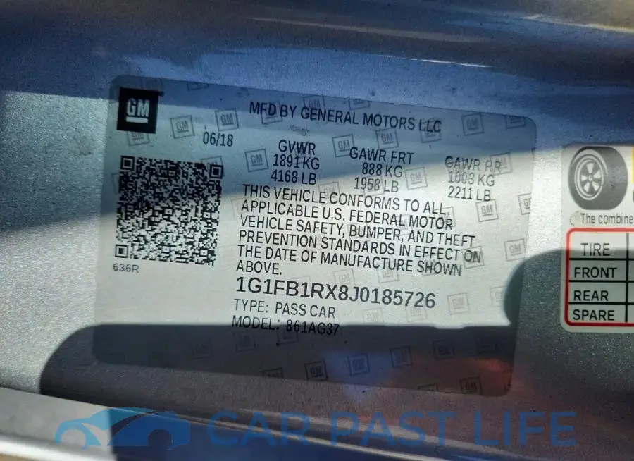 1G1FB1RX8J0185726# 13