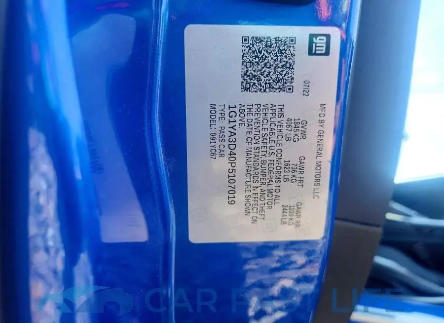 1G1YA3D40P5107019# 12